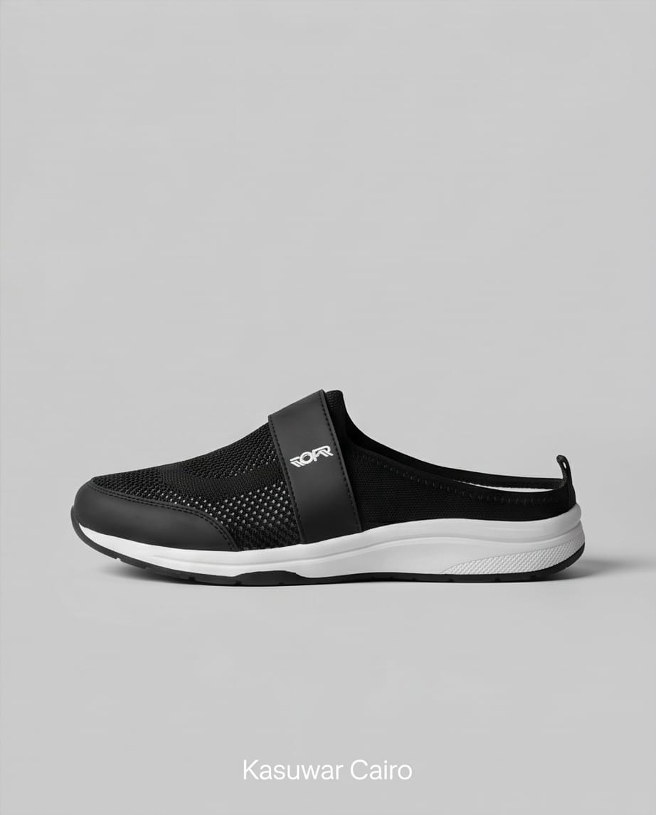 ZORR Black Mesh Slip-On Mules - Studio